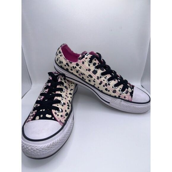 Converse All Star OX LOW Black, Pink & Cream Dbl Animal prints 549681F  Size 7 - Picture 13 of 14